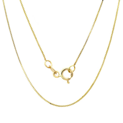 14K Yellow Gold .50 mm Box Chain (16-24 Inch)