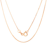 14K Rose Gold .50 mm Box Chain (16-24 Inch)