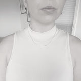 14K White Gold .50 mm Box Chain Necklace