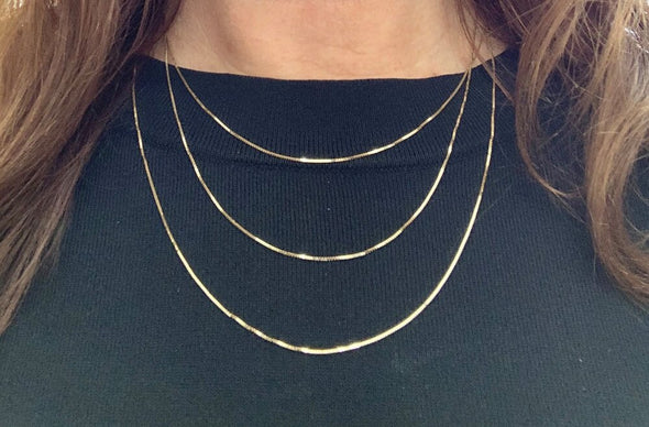 14K Rose Gold .75 mm Box Chain (16-30 Inch)