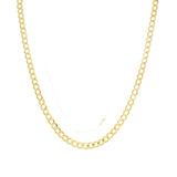 14K Yellow Gold 4 mm Concave Curb Chain (18-26 Inch)