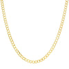 14K Yellow Gold 6 mm Concave Curb Chain (20-26 Inch)