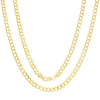 14K Yellow Gold 6 mm Concave Curb Chain (20-26 Inch)