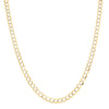 14K Two-tone Gold 5 mm Pave Curb Chain (18-24 Inch)