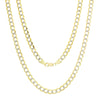 14K Two-tone Gold 6 mm Pave Curb Chain (20-24 Inch)