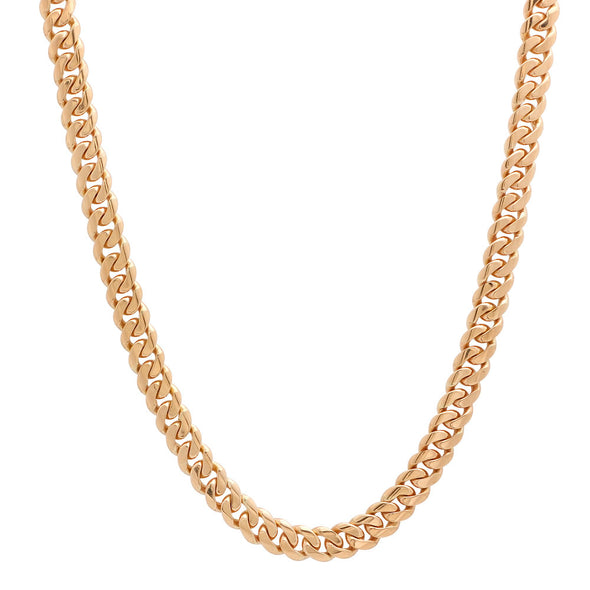 14K Yellow Gold 9mm Cuban Link Chain Necklace (18-34 Inch)