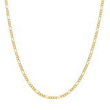 14K Yellow Gold 1.5 mm Figaro Chain (14-24 Inch)