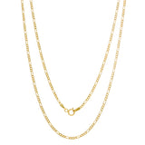 14K Yellow Gold 1.5 mm Figaro Chain (14-24 Inch)