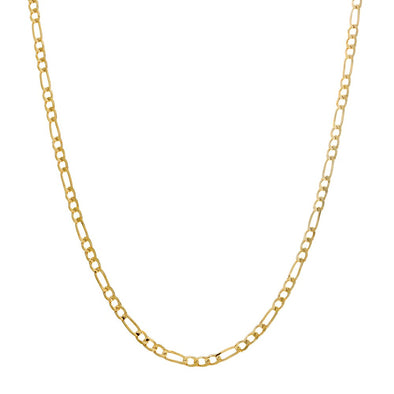 14K Yellow Gold 3.20 mm Figaro Chain (16-30 Inch)