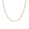 14K Two-tone Gold Pave 2.5 mm Figaro Chain Necklace ( 16-24 Inch )