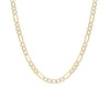 14K Two-tone Gold 3 mm Pave Figaro Chain Necklace ( 16-24 Inch )