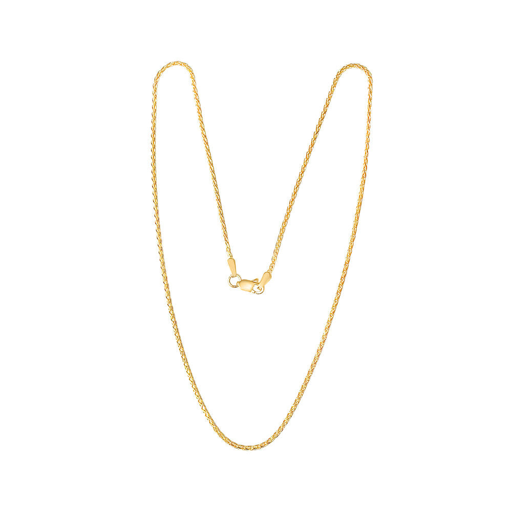 14K Yellow Gold 1.5 mm Wheat Chain (16-24 Inch)
