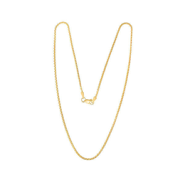 14K Yellow Gold 1.5 mm Wheat Chain (16-24 Inch)