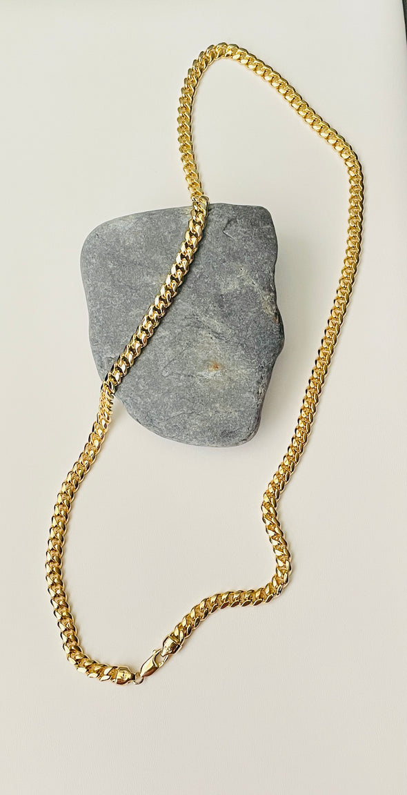 14K Gold 5 mm Miami Cuban Link Chain Necklace