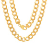14K Yellow Gold 12mm Beveled Curb Canal Chain (24-30 Inch)