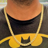 14K Yellow Gold 9 mm Chino Link Chain Necklace (18-30 Inch)