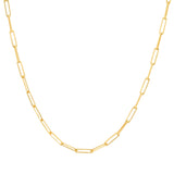 14k Yellow Gold 2.5 mm Paperclip Chain ( 18-24 Inch )