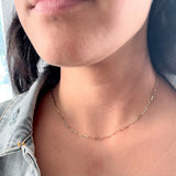14k Yellow Gold 2.5 mm Paperclip Chain ( 18-24 Inch )