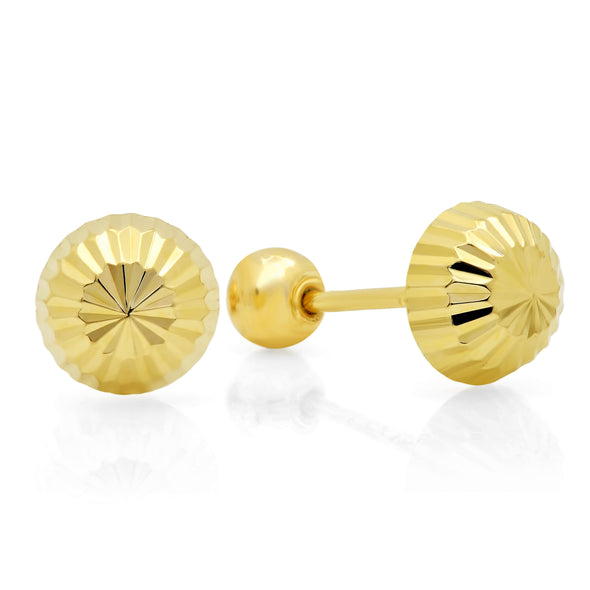 14K Yellow Gold 5 mm Baby Ball Stud Earring