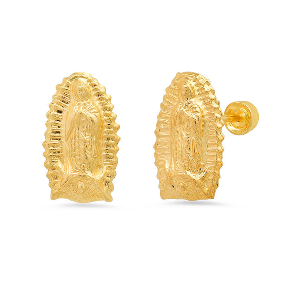 14K Yellow Gold Guadalupe Baby Stud Earring