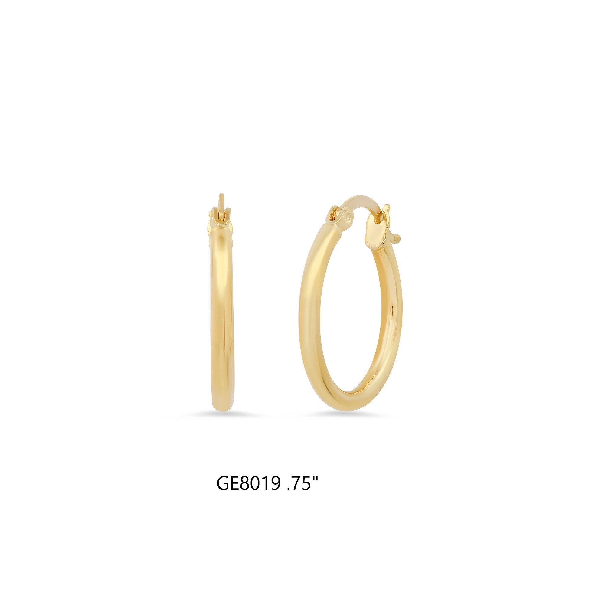 14K Yellow Gold Hoop Earrings