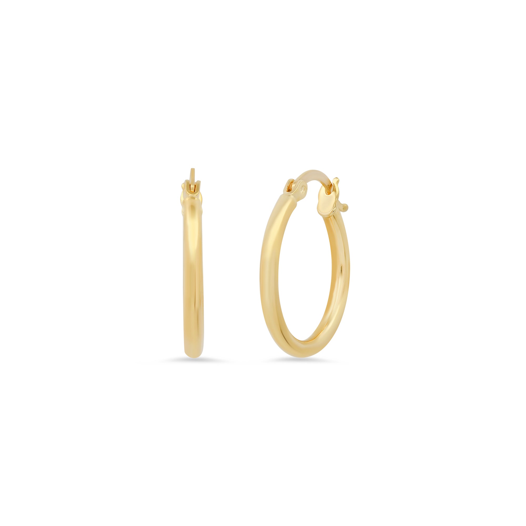 14K Yellow Gold Hoop Earrings