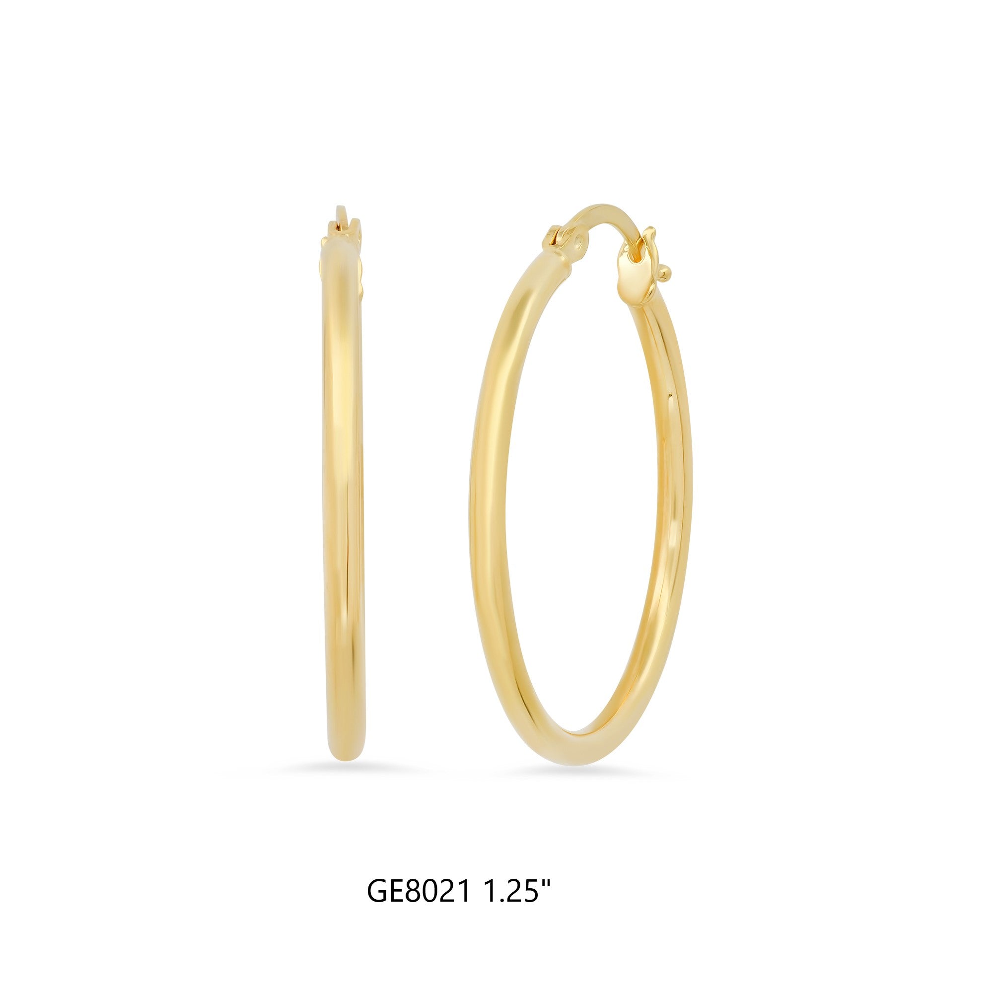 14K Yellow Gold Hoop Earrings