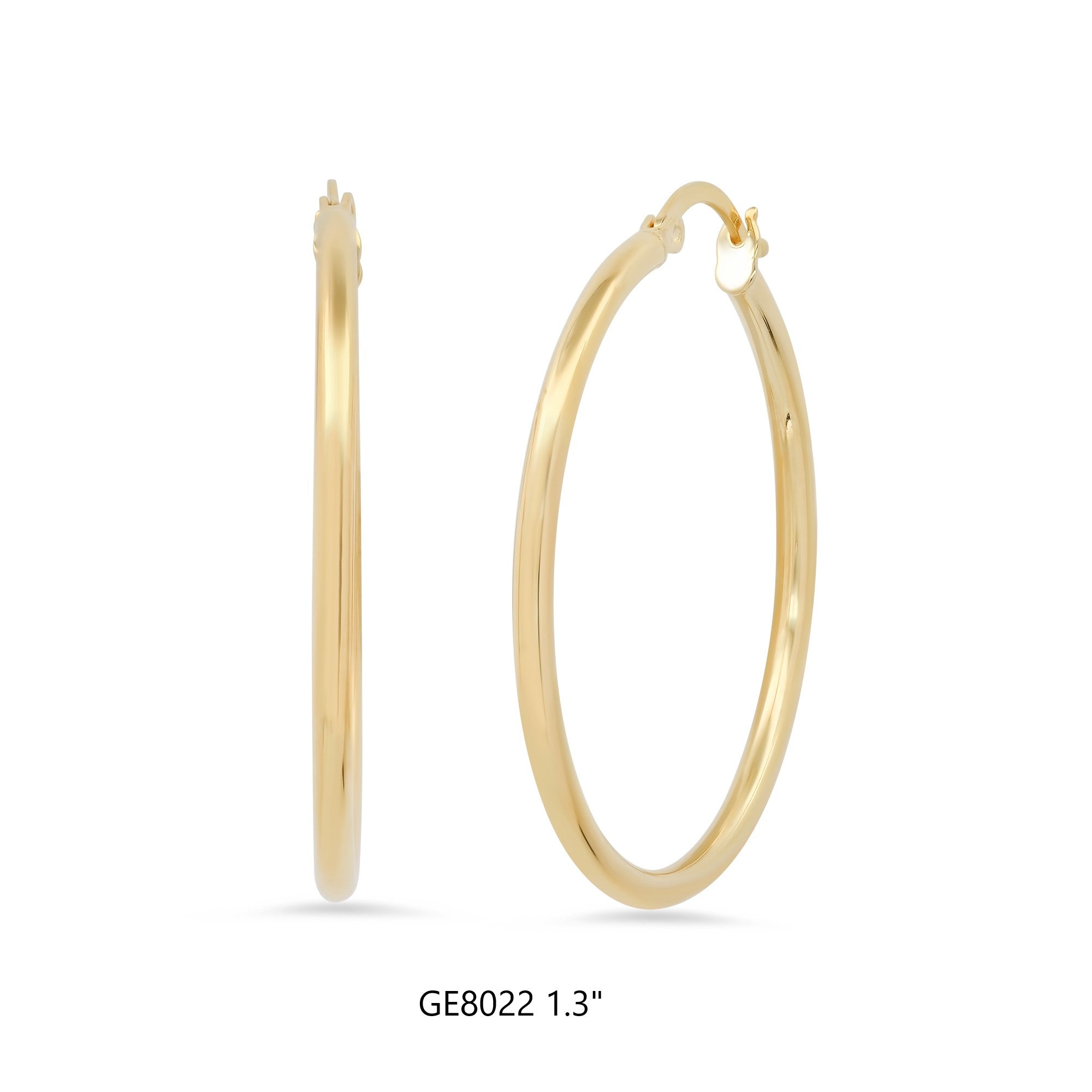 14K Yellow Gold Hoop Earrings