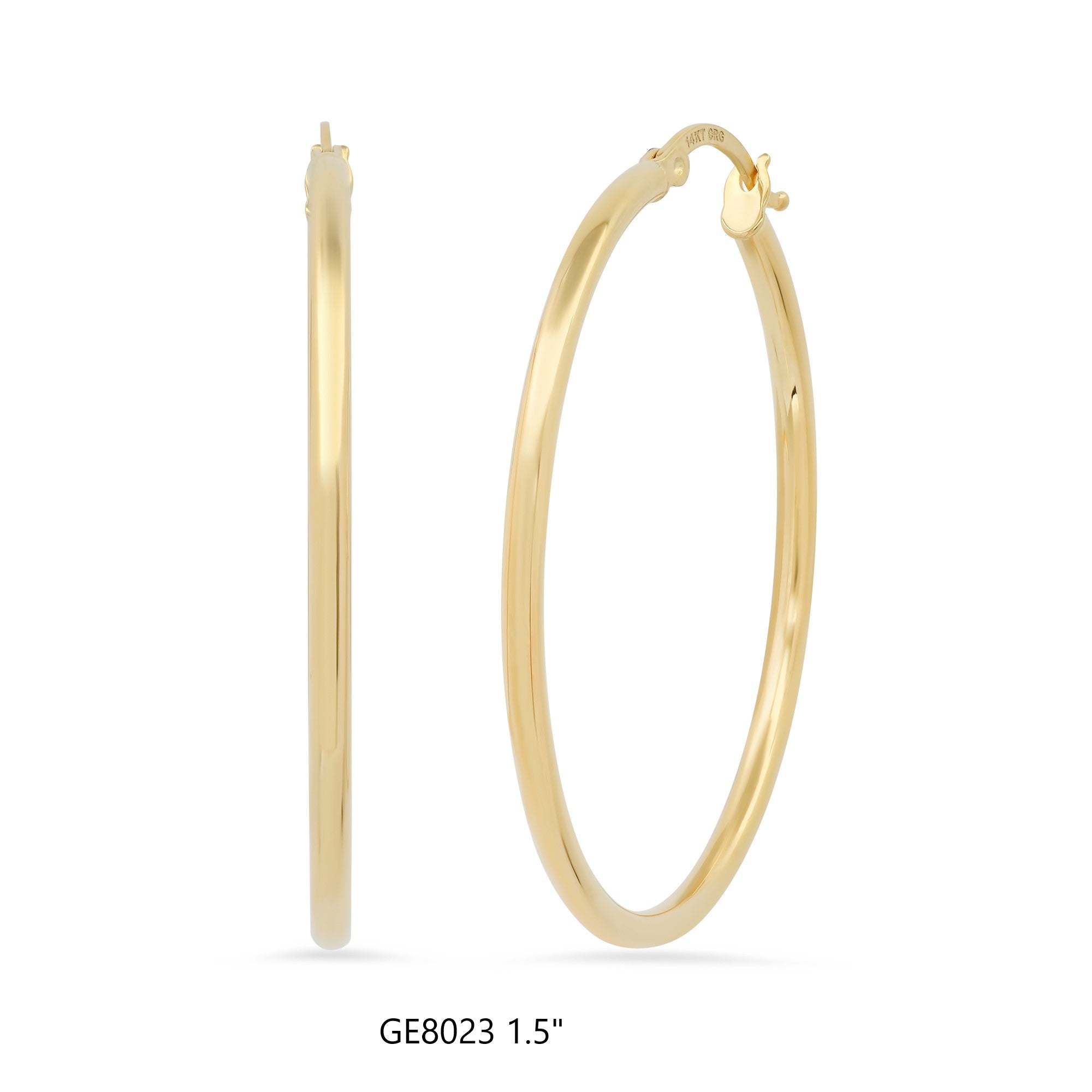 14K Yellow Gold Hoop Earrings