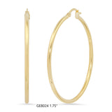14K Yellow Gold Hoop Earrings
