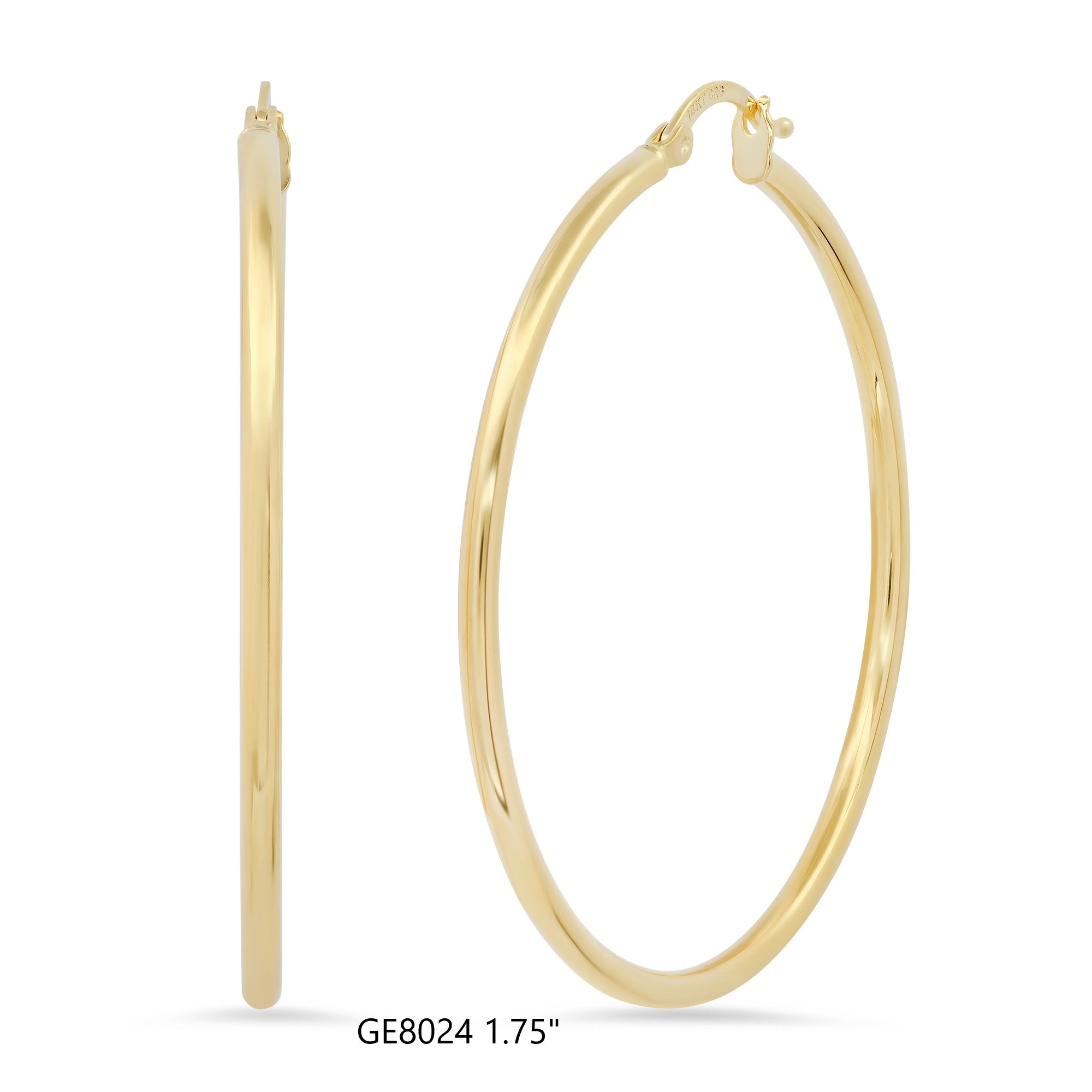 14K Yellow Gold Hoop Earrings