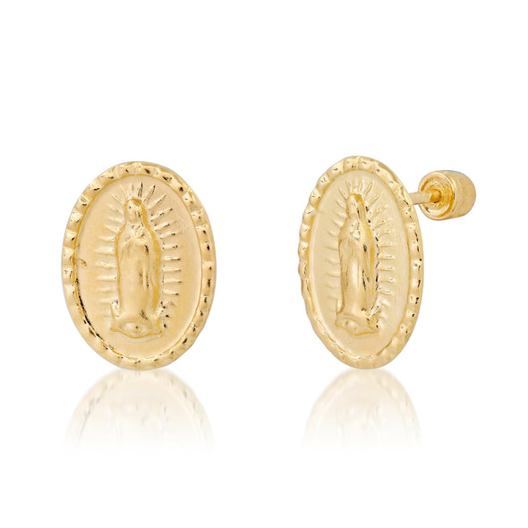 14K Yellow Gold Guadalupe Baby Stud Earring