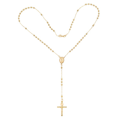 14k Yellow Gold Guadalupe Rosary Necklace