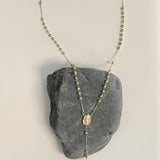 14K Yellow Gold Guadalupe Rosary Necklace