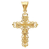 14K Yellow Gold Crucifix Pendant