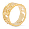 14K Yellow Gold Lucky Cigar Band Ring (Size 5-9)