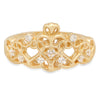 14K Yellow Gold and White Topaz Tiara Ring ( Size 5-9 )