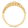 14K Yellow Gold and White Topaz Tiara Ring ( Size 5-9 )