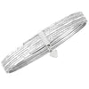 Sterling Silver Diamond-cut Semanario Bangle Bracelet with Heart ( 7- 8 Inch )