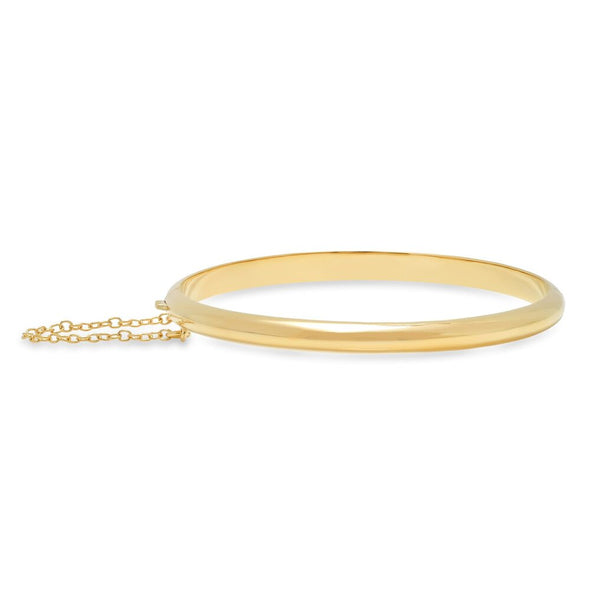 Sterling Silver Polished 5 mm Bangle Bracelet ( Size 7 )
