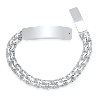 solid chino link ID bracelet