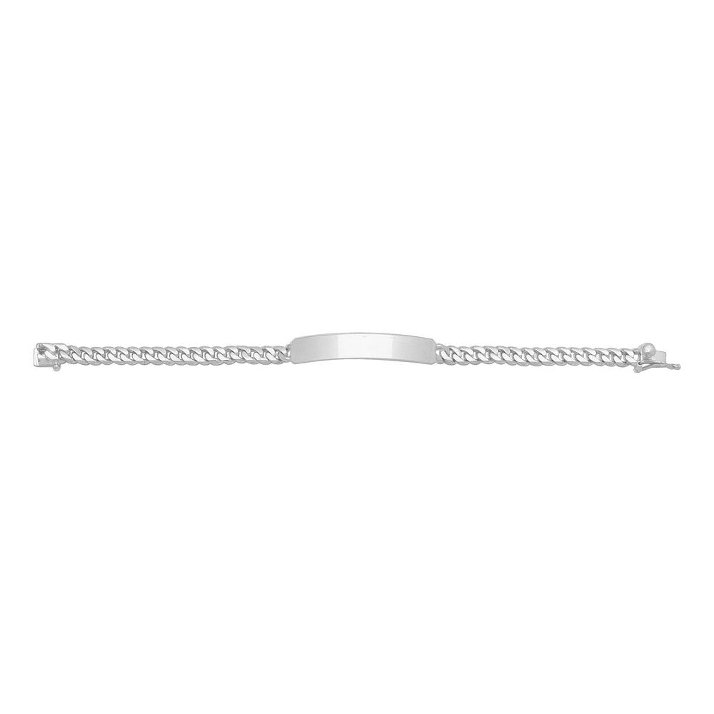 Sterling Silver 5.5 mm Cuban Link ID Bracelet (7-9 Inch)