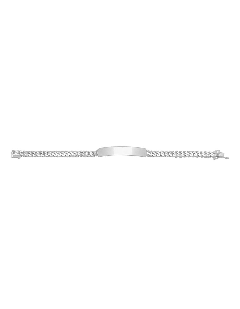Sterling Silver 5.5 mm Cuban Link ID Bracelet (7-9 Inch)