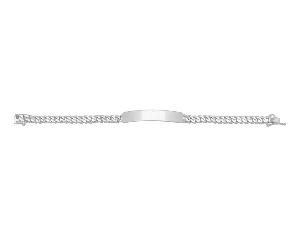 Sterling Silver 5.5 mm Cuban Link ID Bracelet (7-9 Inch)