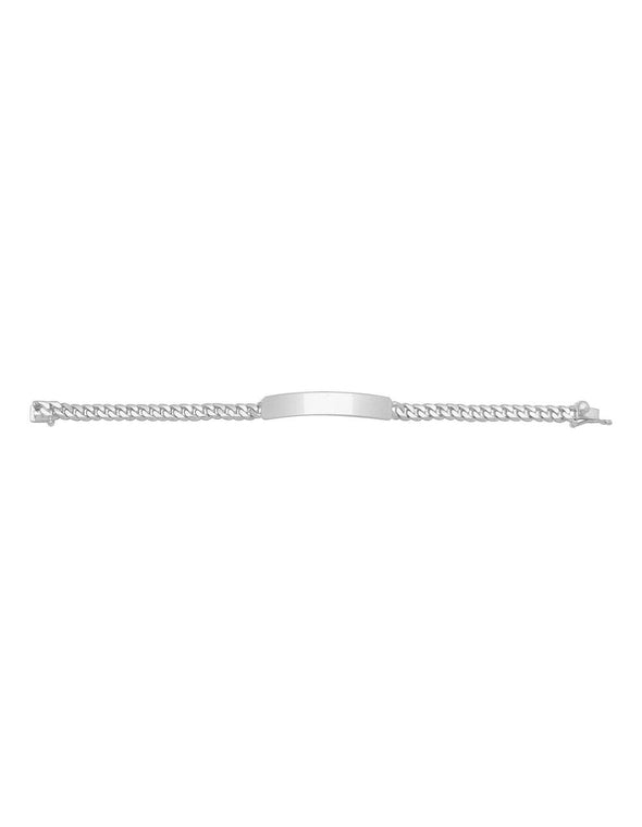 Sterling Silver 5.5 mm Cuban Link ID Bracelet (7-9 Inch)