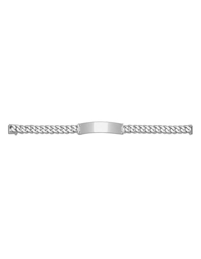 Sterling Silver 8 mm Cuban Link ID Bracelet (8-9 Inch)