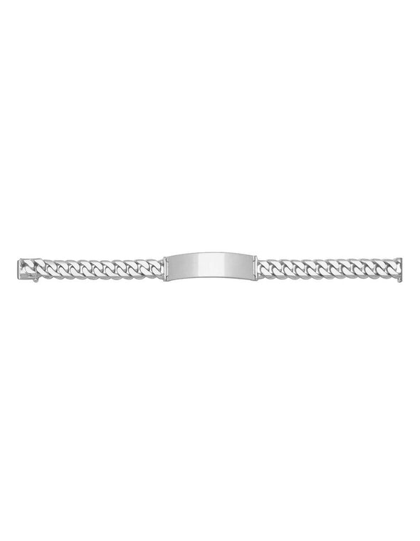 Sterling Silver 9 mm Cuban Link ID Bracelet (7-9 Inch)