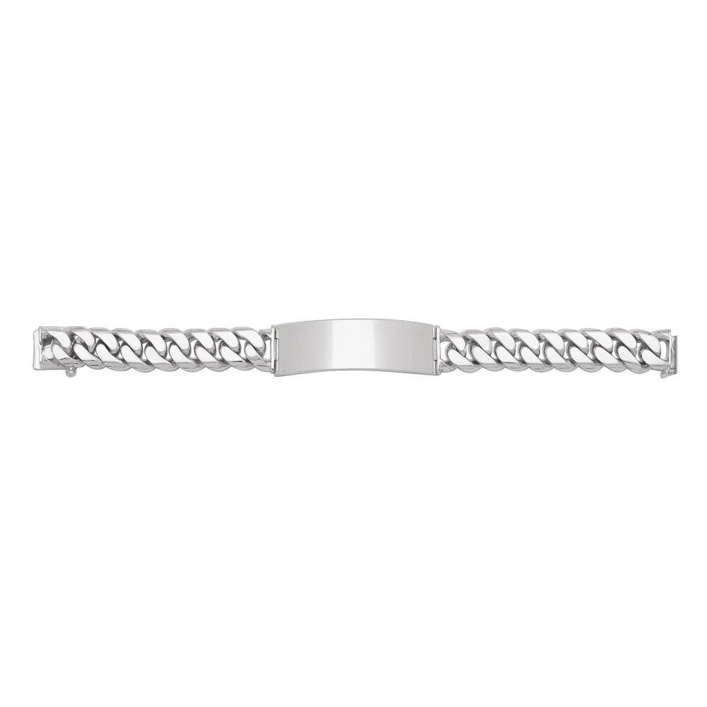 Sterling Silver 12 mm Cuban Link ID Bracelet (8-9 Inch)