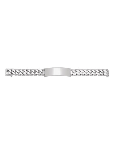 Sterling Silver 12 mm Cuban Link ID Bracelet (8-9 Inch)