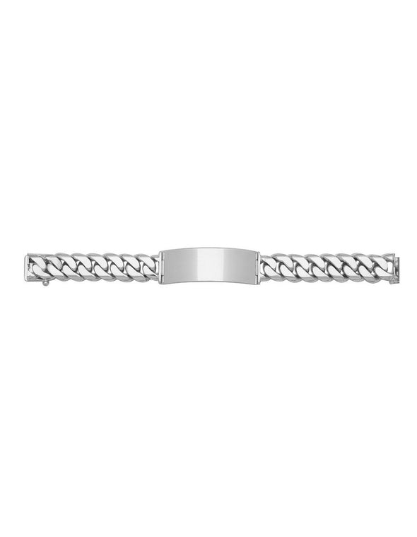 Sterling Silver 13 mm Cuban Link ID Bracelet (8-9 Inch)